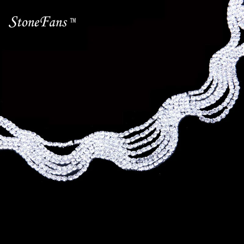 Женский набор ювелирных изделий StoneFans серебряное ожерелье круглой формы с