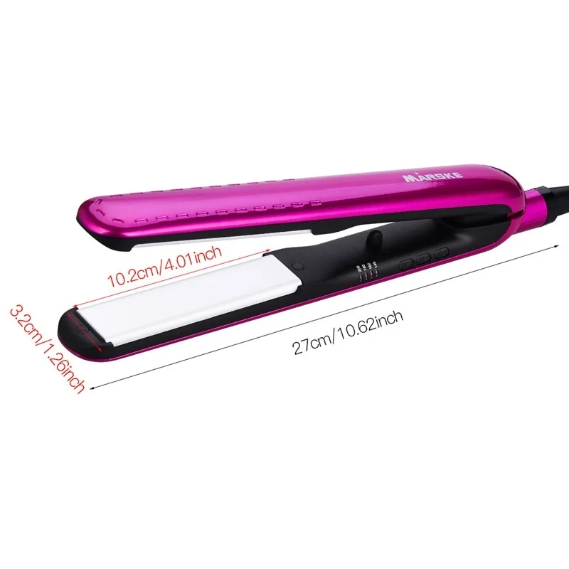 MARSKE 2 in 1 Ceramic Hair Straightener Temperature Adjustable Straightening Iron Straight Plate Flat Curler Styler | Красота и