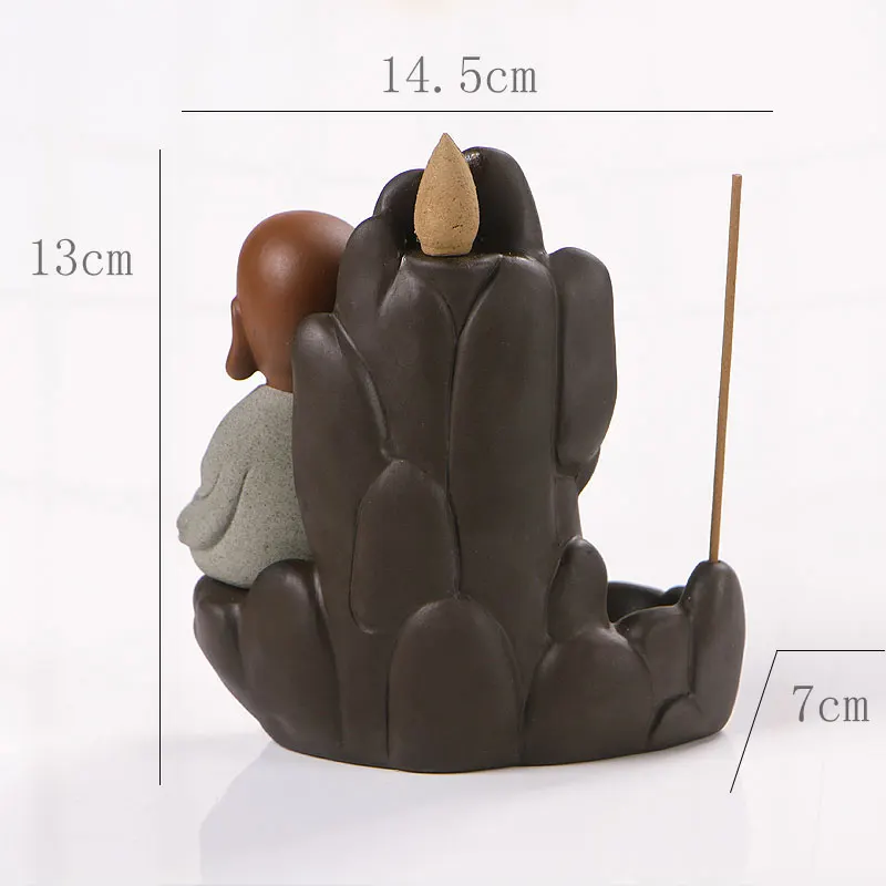 Конус для благовоний и курильница Керамическая исинская фиолетовая глина Будда
