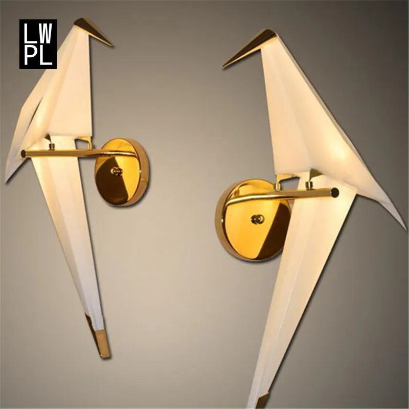 Скандинавские простые Настенные светильники тысячи бумажный журавль