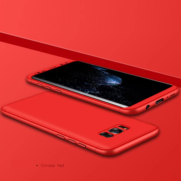 Red Для samsung Galaxy S8 плюс S10 S9 Plus samsung S8 S10 Lite крышка V-power 3 в 1 360 Полный Защитник дело Чехлы без Стекло - Цвет: Red