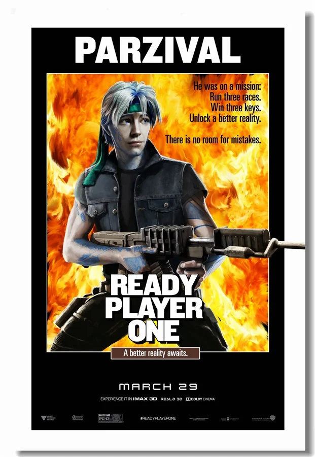 Custom Canvas Poster Wall Decor Ready Player One Wallpaper Sticker Office Mural Bar Cafe Decal #2878# | Дом и сад