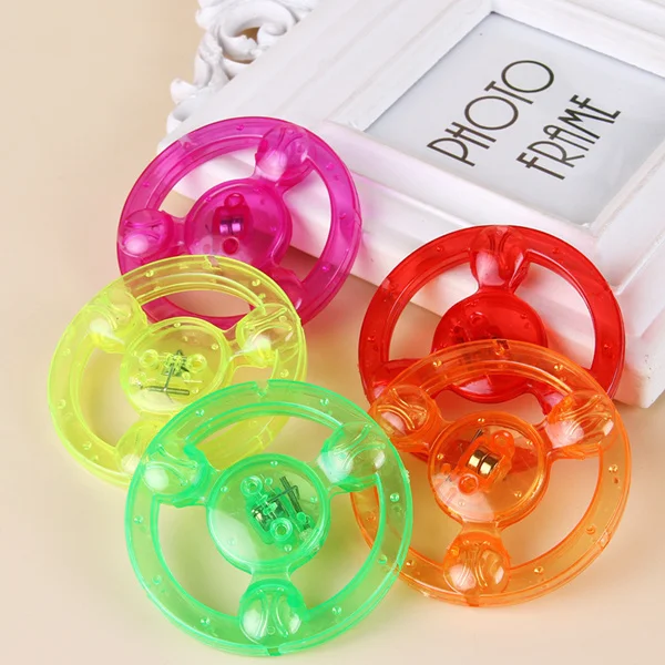 5PCS Random Colors 5 шт. Новинка ручной тяги светящийся мигающий канат маховик игрушки со светодиодной подсветкой Новинка флеш-гироскоп для детского дня рождения Забавный подарок - Цвет: 5PCS Random Colors