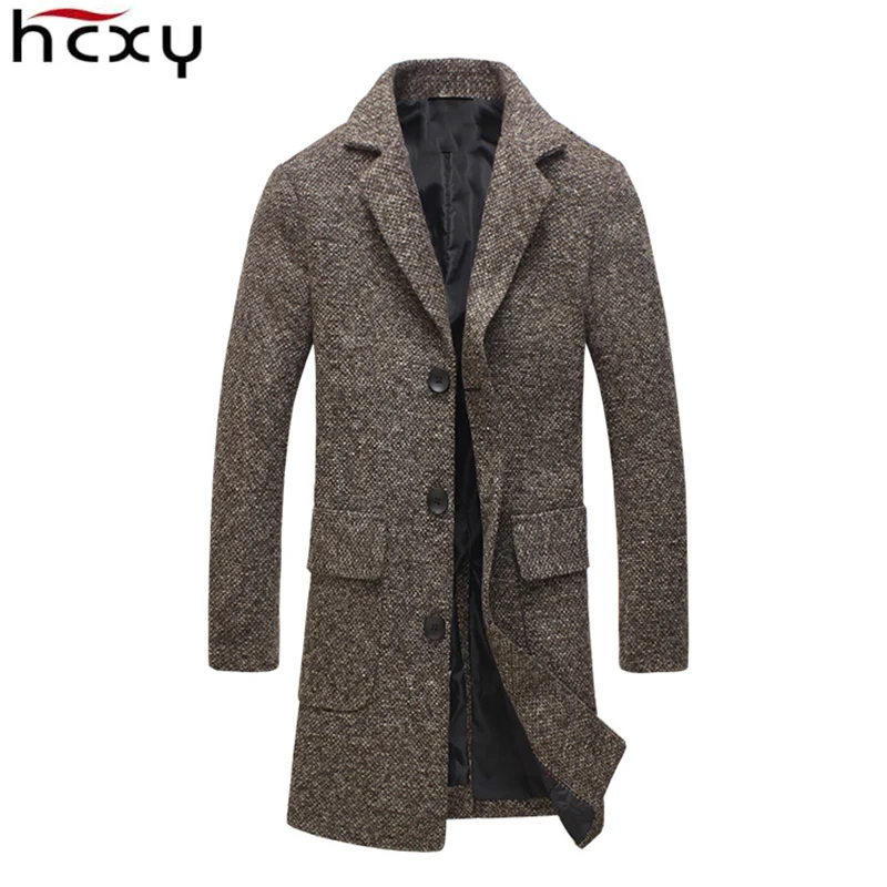 HCXY 2018 зимняя мужская куртка пальто длинный секционный модный тренчкот Jaqueta
