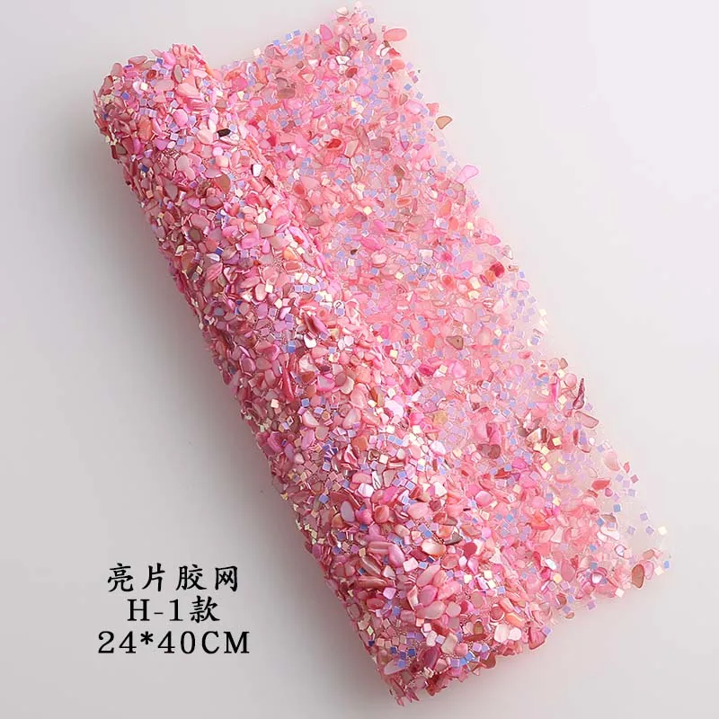 pink 24/40 см самоцветы, сверла, Резиновая сетка, резиновый Маникюр фон, костюм, макияж, mirro - Цвет: pink