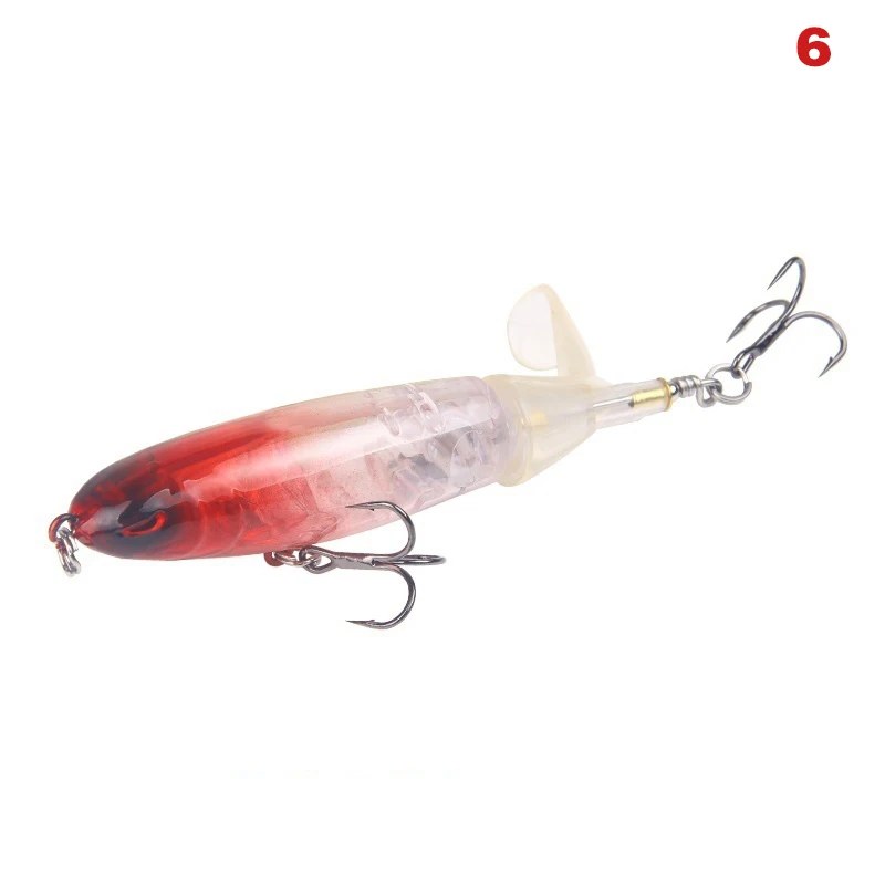 

Bionic Lure Fishing Bait Fish Shaped Life-like Bionic Bait 3D Eyes Double Hooks Rotating Tail Baits MC889
