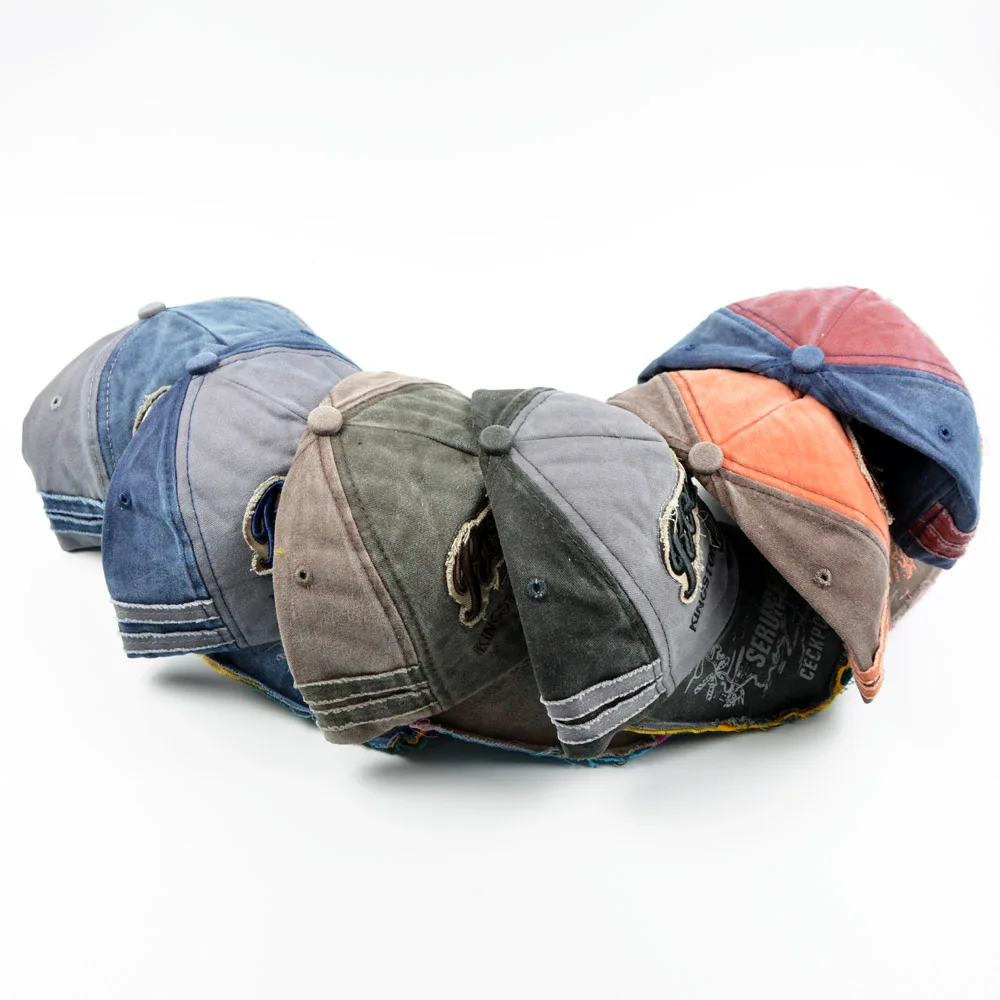 Винтажная промытая хлопковая бейсболка для мужчин и женщин Повседневная Кепка с