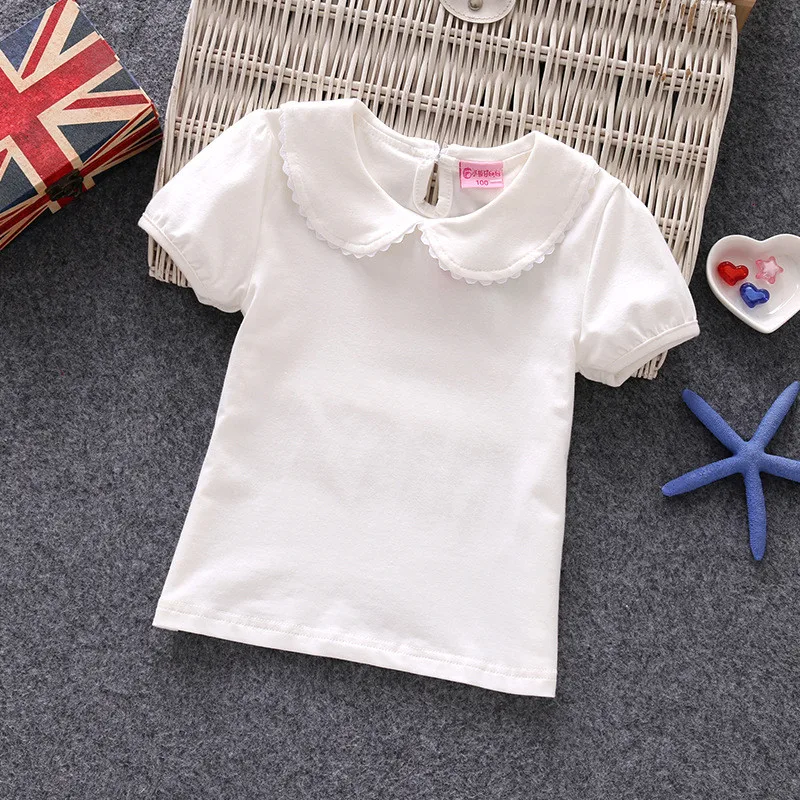 Футболки для маленьких девочек из 2018 хлопка с коротким рукавом летняя футболка
