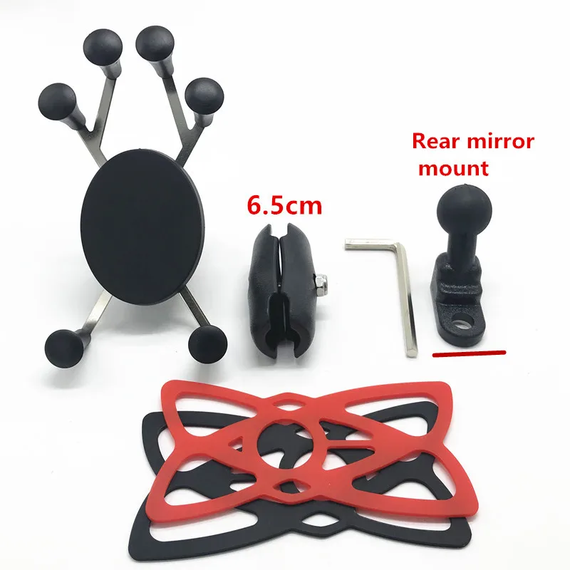 5in1 kit Крепление на руль мотоцикла u-болт Монтажная база с 1 дюймовым шаром или зеркалом заднего вида установочный комплект для gps работы крепление на ОЗУ - Цвет: 5in1 kit