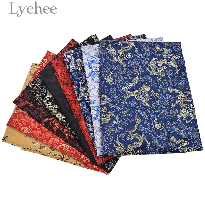 Lychee Life Dragon Pattern парча ткань Ретро стиль швейная DIY материалы ручной работы для