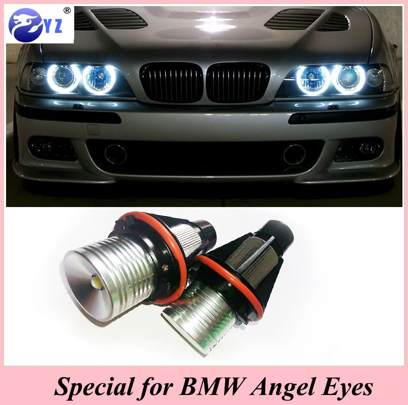 1 пара 10 Вт Cree чип LED Angel Eyes гало маркер кольцесветильник ПА Canbus для BMW E39 E53 E60 E61 E63 E64