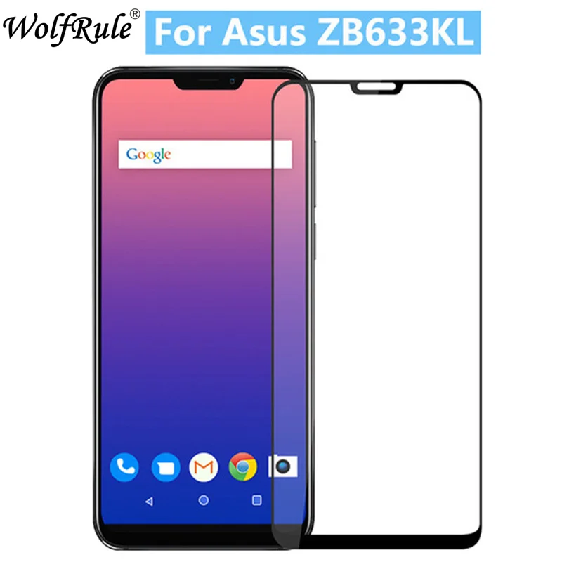 2 piezas de vidrio de cubierta de pegamento completo para Asus Zenfone Max M2 ZB633KL vidrio templado Asus_X01AD Protector de pantalla Zenfone Max Pro M2 ZB631KL-0