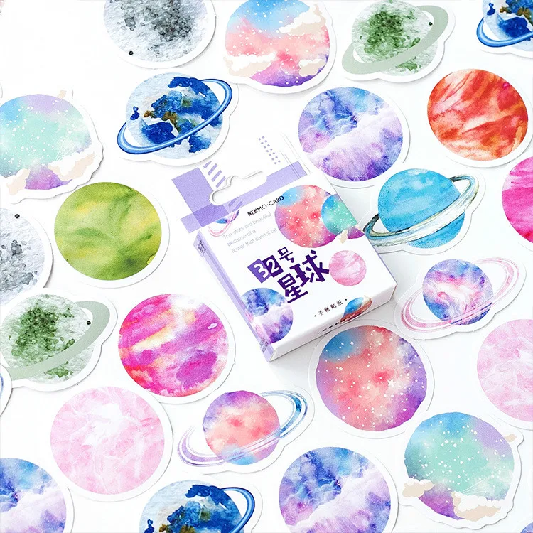 45 шт./компл. Kawaii Planet Sticker дневник японский маленький Diy Фотоальбом милый стикер s