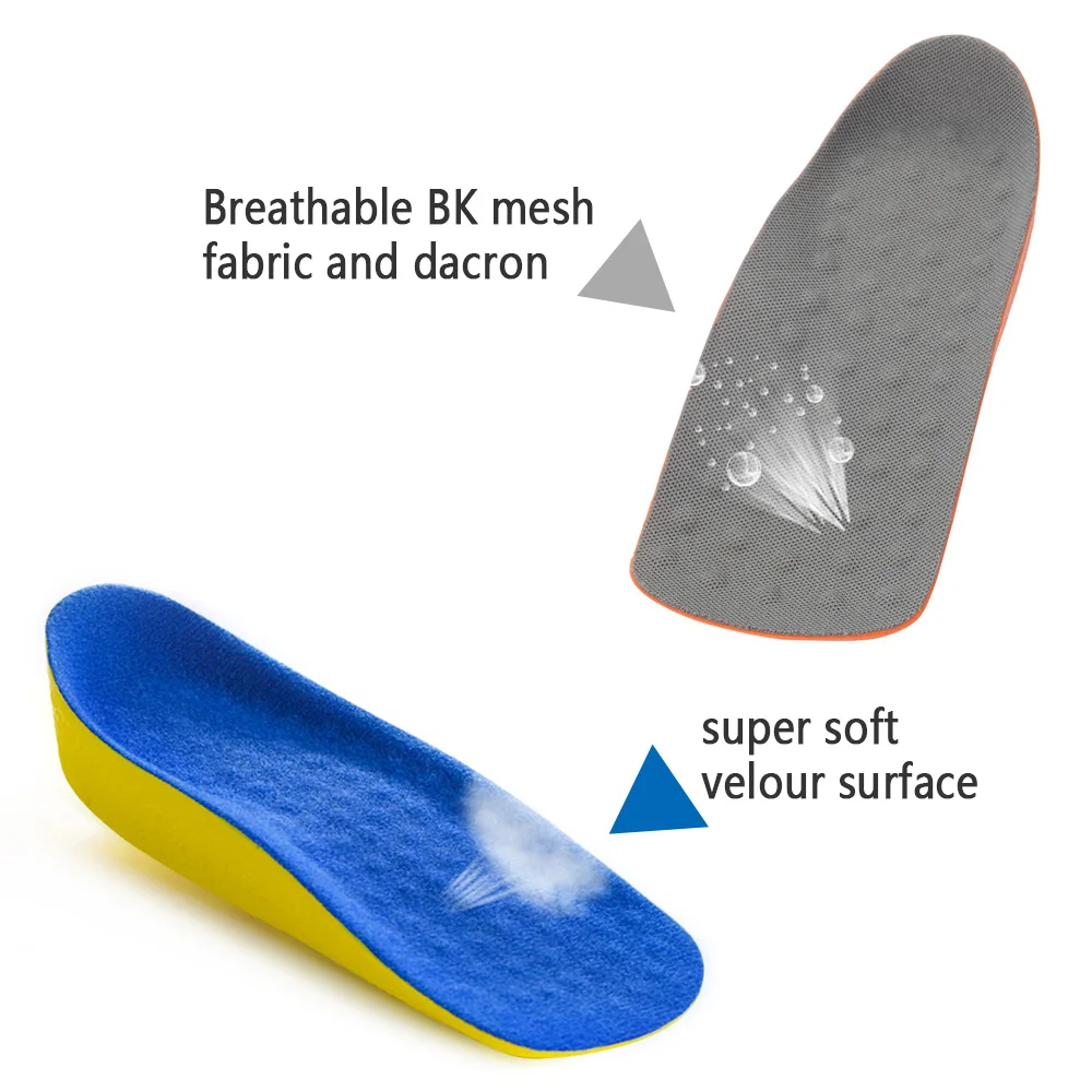 Высота Увеличение Стелька 2 см носить носки массажные обуви колодки эргономичный