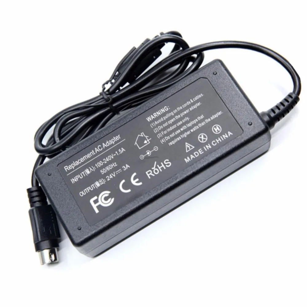24V 3A 3PIN AC Адаптер Источник питания Зарядное устройство для EPSON PS180 PS179 2.1A NCR RealPOS 7197 POS Термопринтер чеков.