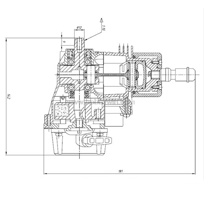 26CC RC лодочный газовый двигатель одноцилиндровый с водяным охлаждением 2 тактный