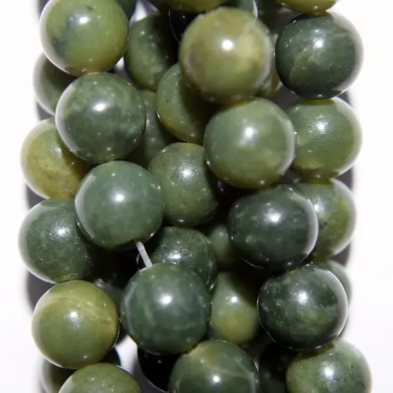 Натуральные канадские нефритовые бусины (не крашеные)-круглые 8 мм драгоценные