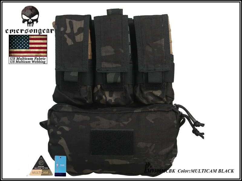 MCBK EmersonGear штурмовая задняя панель тактический MOLLE жилет патроны перевозчик сумка набор панель для охоты жилеты - Цвет: MCBK