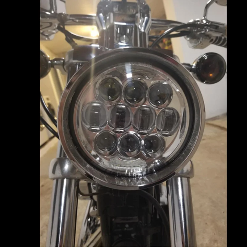 5-3/4 5 75 дюймов мотоциклетные светодиодный фар для мотоцикла Harley 883 Sportster тройной Low
