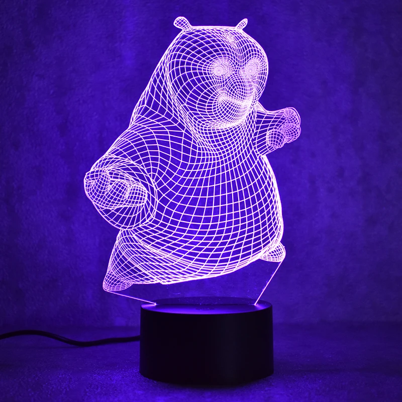 Креативный 3D USB светодиодный визуальный ночник настольная лампа детский