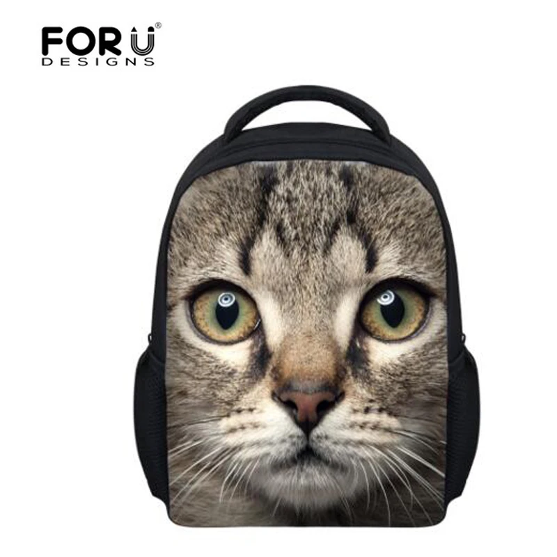 FORUDESIGNS/милый рюкзак с принтом кота для детей маленькие рюкзаки Kawaii мальчиков и