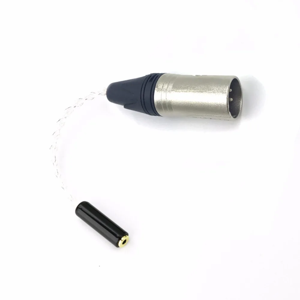 Haldane 10 см 4 ядра посеребренный 4pin XLR штекер 2,5 мм Trrs сбалансированный женский HIFI кабель для наушников аудио адаптер