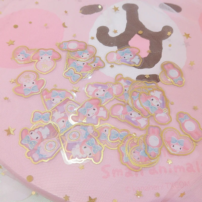 4 стиля мультфильм печать хлопья Маленькие близнецы звезды cinnamoroll my melody ПВХ наклейки украшения индекс наклейки для детей игрушки