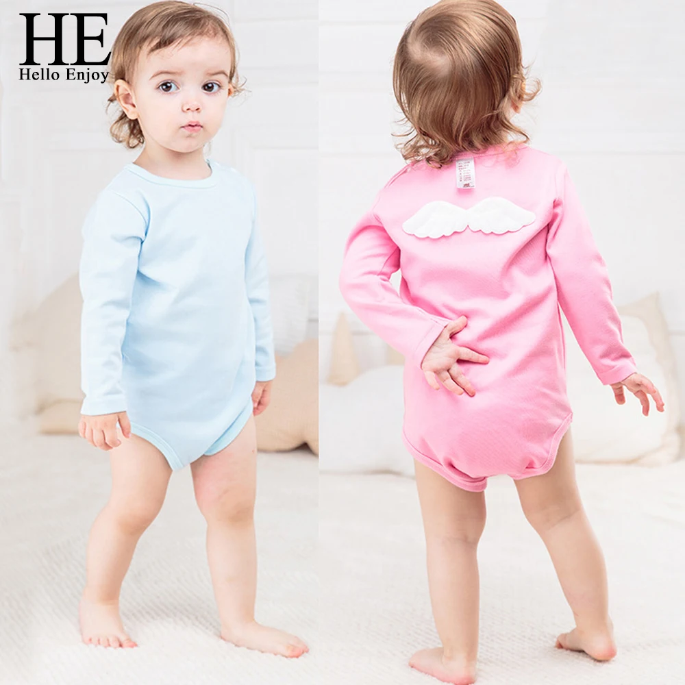 Боди для маленьких девочек HE Hello Enjoy Tiny Cottons Twins комбинезон с длинными рукавами и