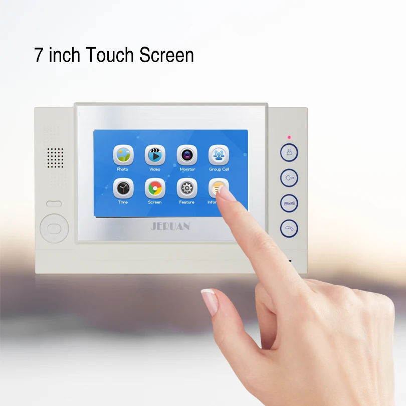 JERUAN 7 inchTOUCH экран LCD видео домофон запись только монитор 708G Бесплатная
