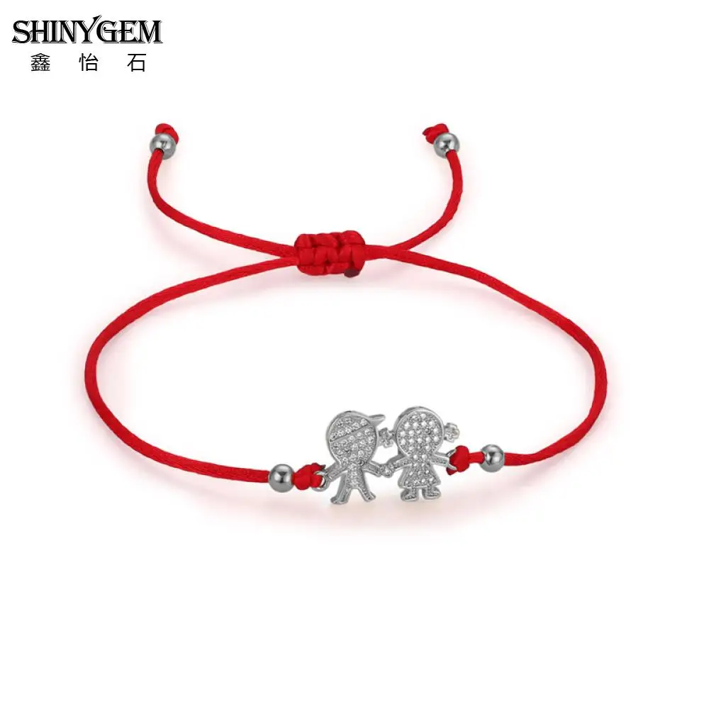 Браслеты на запястье ShinyGem регулируемые оплетенные браслеты ручной работы с