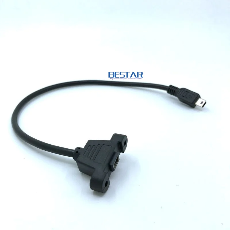 (100 шт./лот) Mini-USB 5pin Mini USB 2 0 Male to гнездовой удлинитель кабель 30 см 50 с отверстием для