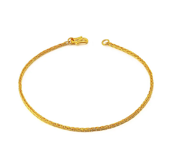 Браслет цепочка из чистого 24 каратного желтого золота 2 11 г|bracelet 925|bracelet cottonbracelet sparkle |