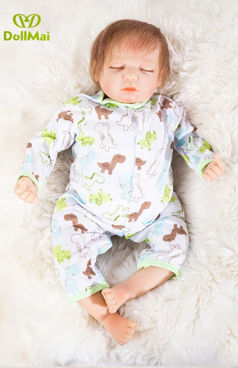 

Baby newborn sleeping dolls 22"53cm silicone reborn baby dolls toys for child gift realista bebes reborn bonecas