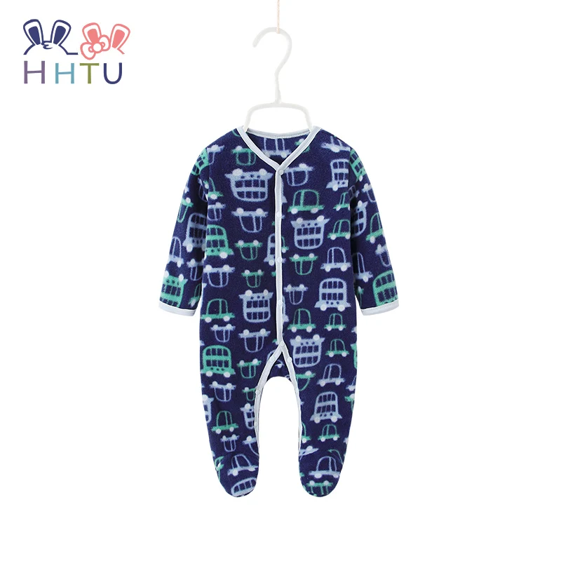 Style 2 HHTU/Детские комбинезоны для новорожденных мальчиков и девочек; сезон зима-осень; Теплая Флисовая одежда; Одежда для маленьких девочек с героями мультфильмов; Детский комбинезон; Пижама - Цвет: Style 2