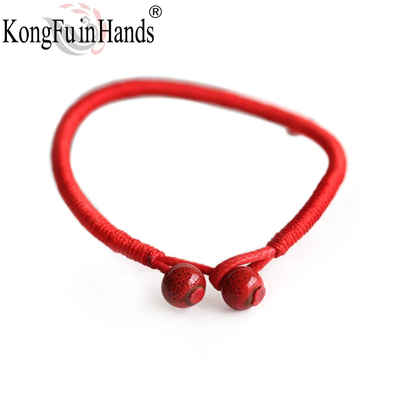 Babel Red Rope Bracelet Transit Evil Round beads Shape Ceramic Handmade Hand Strap Romantic Birthday Gift For Girlfriend | Украшения и