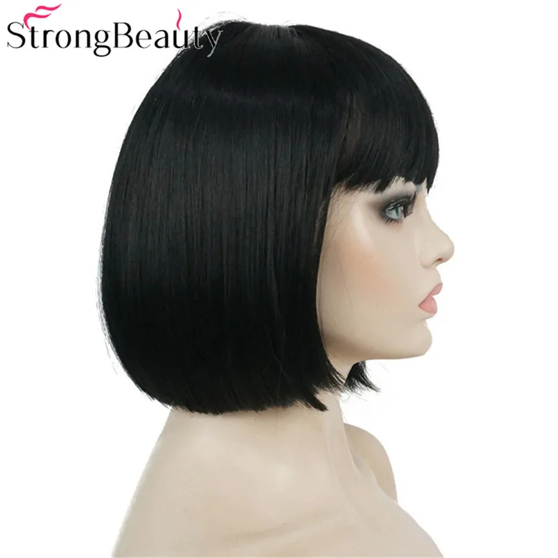 StrongBeauty синтетические короткие прямые парики женские волосы для женщин боб парик