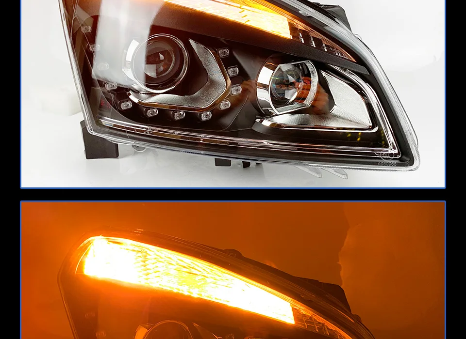 AKD тюнинг Автомобильные фары для Nissan Qashqai 2008- светодиодные дневные ходовые огни на передних фарах Hid биксеноновые фары сигнальный свет глаза ангела