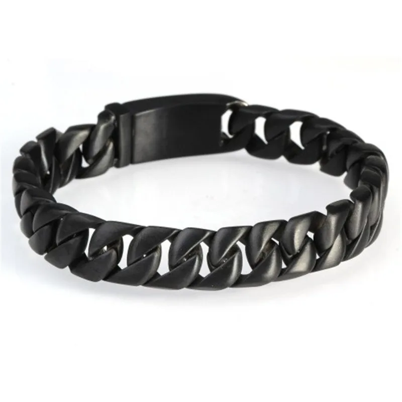 

Black Stainless Steel Bracelet Men's Punk nightclub explosion models jewelry trend