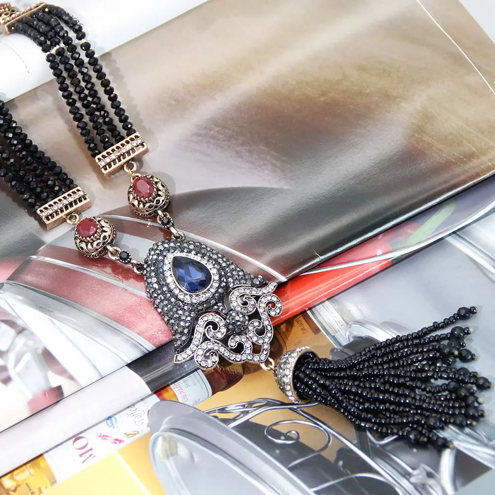 SUNSPICE MS турецкий винтажный ожерелье из бусин цветов Ретро стиль золотой цвет