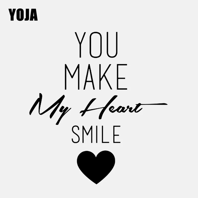 YOJA 57.2CM*63CM You Make My Heart Smile Stickers Art Home PVC Wall Decor W1-406 | Дом и сад