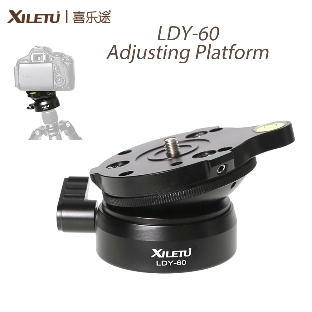 XILETU LDY-60 регулирующая платформа для штатива монопода полусферическая база панорамная головка 1/"-3/8" винт Аксессуары для фотографии