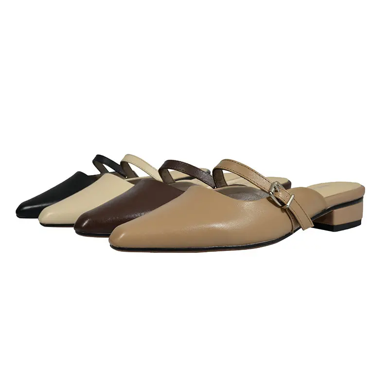 

Salu Women Fashion Genuine Leather Low Heels Summer Shoes Woman Rome Casual Square Heel Sandals