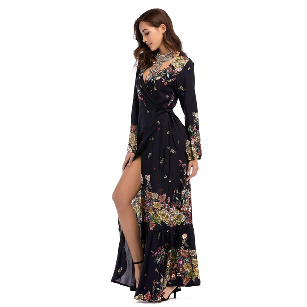 Платье 2020 богемное модное пляжное платье Элегантное макси винтажное Vestidos