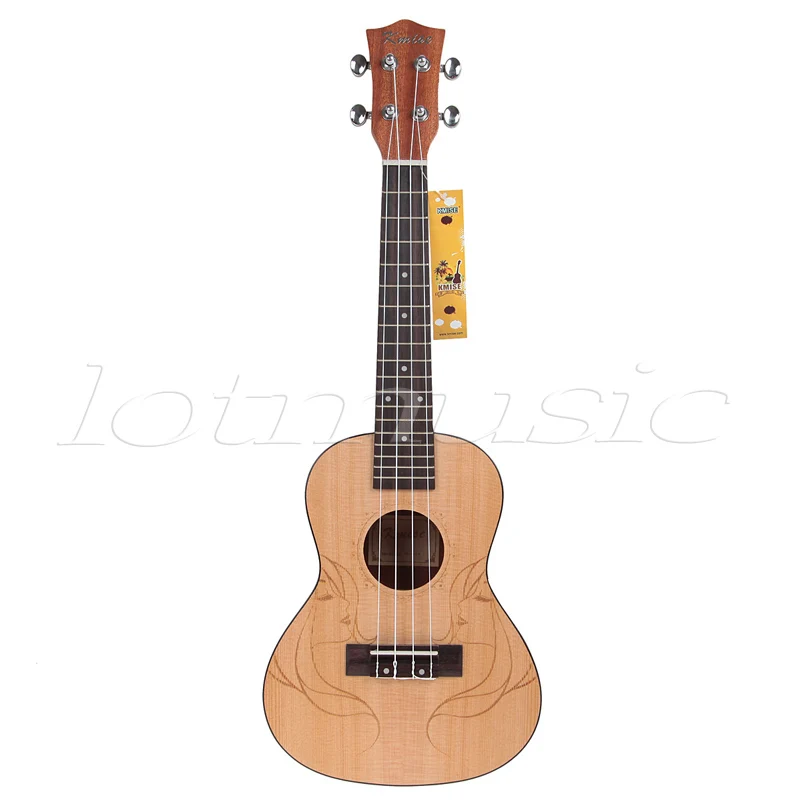 Kmise solid spruce top concert Гавайские гитары укулеле 24 дюйма + сумка и JOYO гитарный тюнер|bag