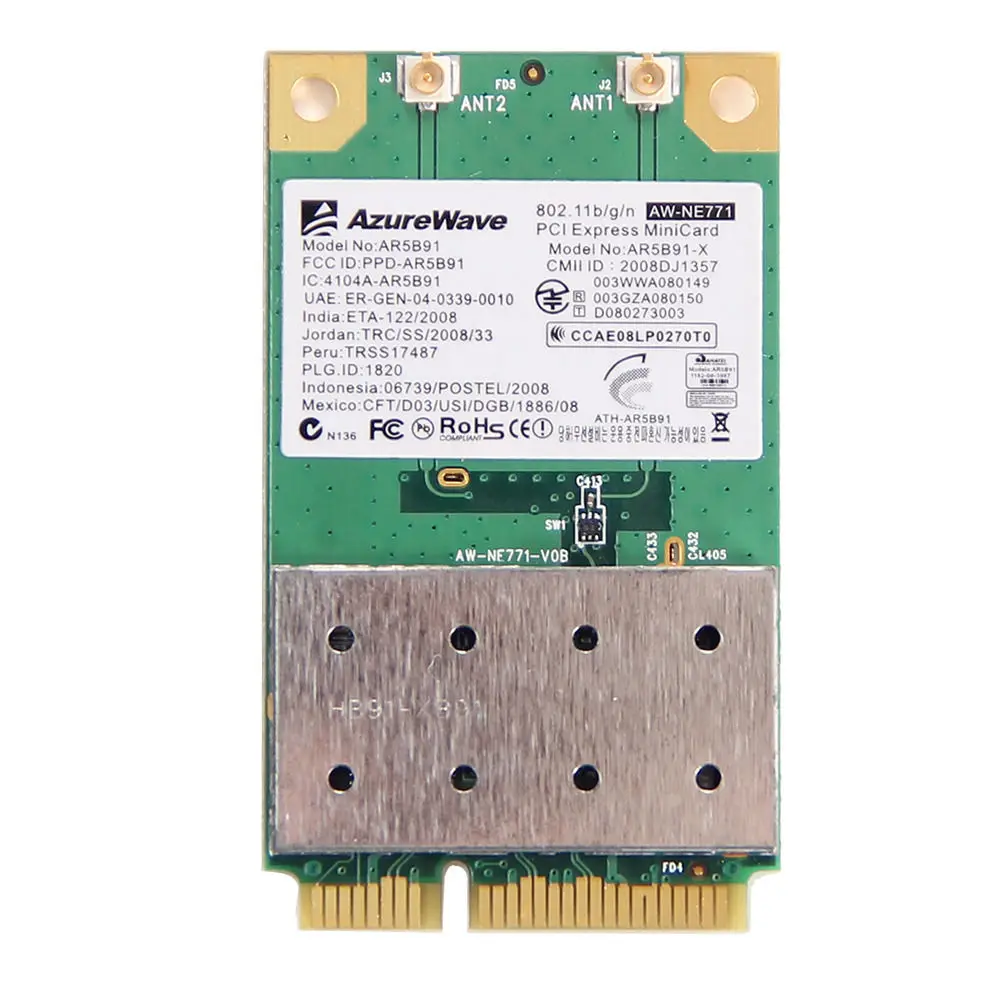 Беспроводная карта адаптера для Atheros AR5B91 AR9281 Mini PCI e full N Wi Fi сети 802.11b/g/n с одним