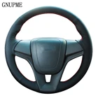 DIY ручной работы черного цвета из искусственной кожи чехол рулевого колеса автомобиля для Chevrolet Cruze hatchback sedan 2009-2013 2014