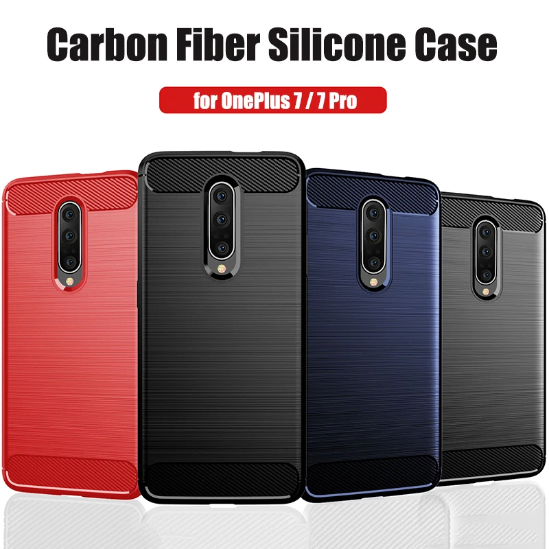 For Oneplus 7 Pro Case Silicone Rugged Armor Soft Cover One Plus Phone Cases Fundas Coque |