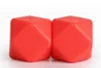 Red 10 шт. 14 мм шестигранные Силиконовые бусы для прорезывания зубов зубной прорезыватель для малышей DIY игрушечный детский душ подарок ожерелье пустышка цепь свободные бусины - Цвет: Red