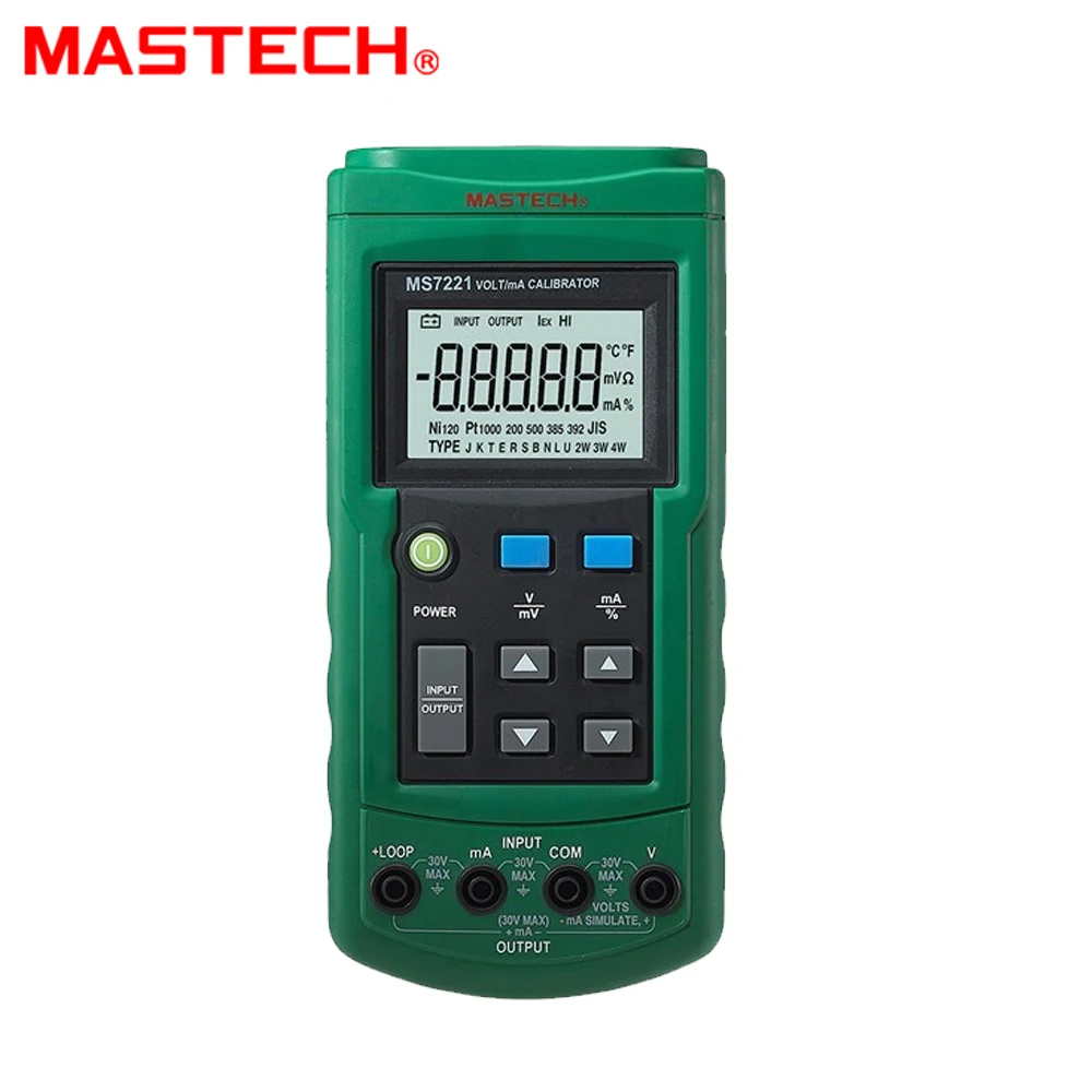 Mastech MS7221 Вольт/мА Напряжение Ток калибратор источник/выход Шаг DC 0-10 В 0-24ма тестер метр