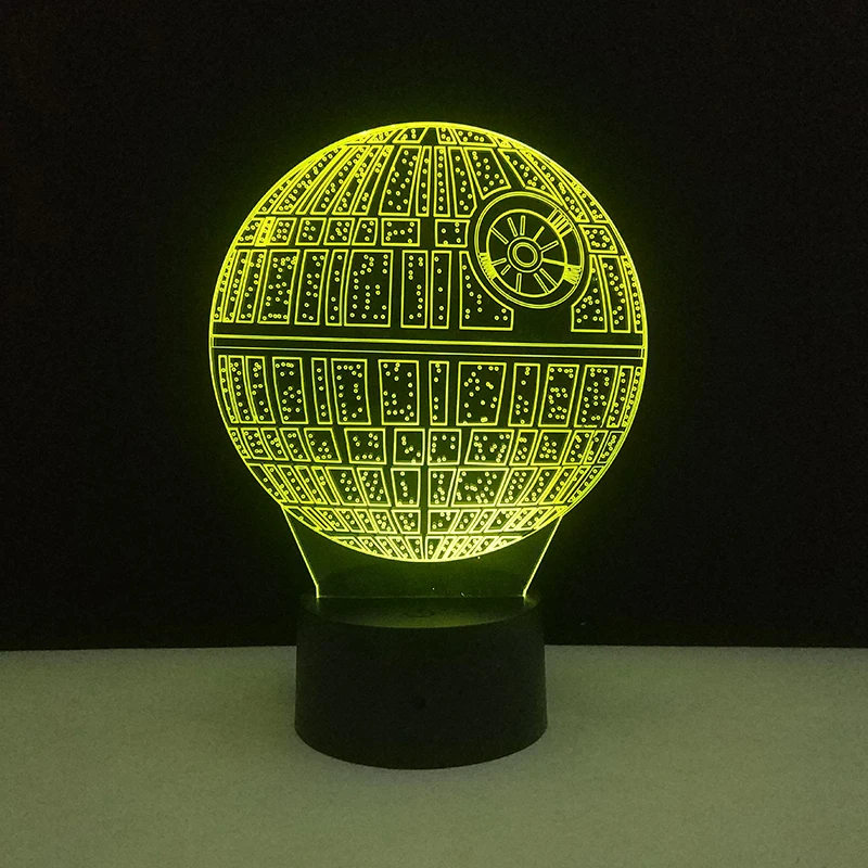 Creative Death Star 3D Lamp LED Night Lights USB Mood Light Multicolor Touch Kids Lamps Home Baby Luminaria Lava | Лампы и освещение